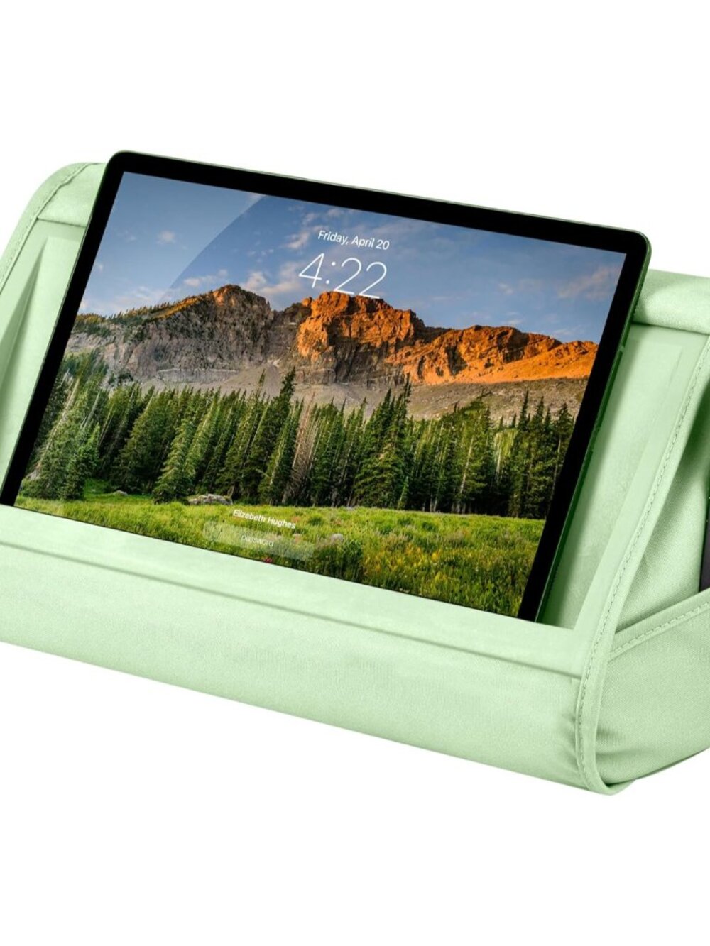 Tablet Pillow Stand - Sage Green, 11" Slot